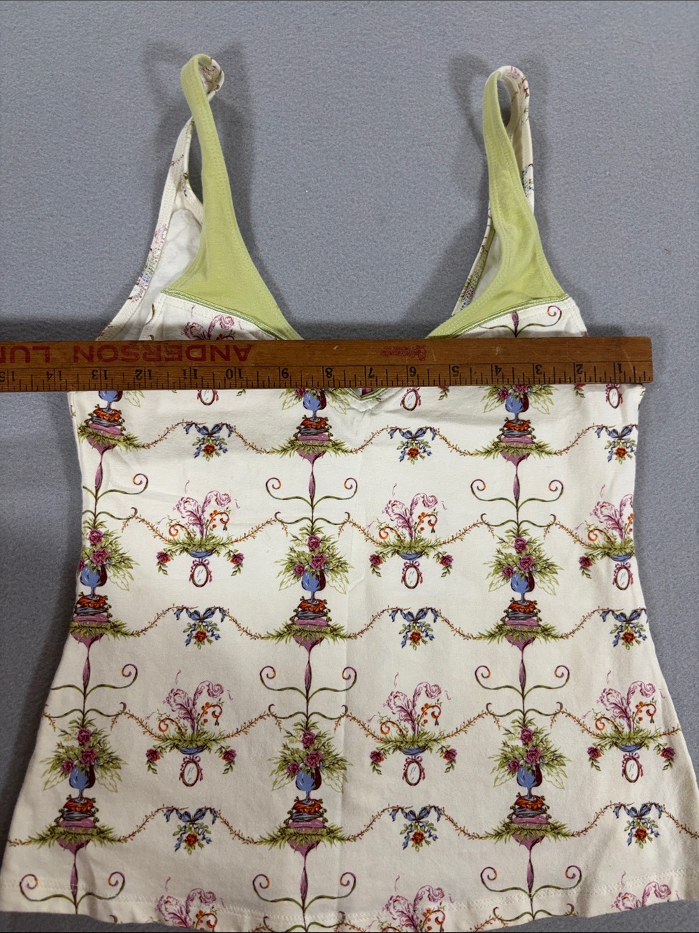 Swell Cynthia Rowley fairy cottage Cream Floral Print Tank Top M - Picture 4 of 7